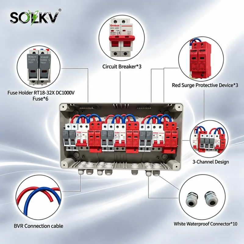 500V DC PV Protection Box 3 In 3 Out (3)